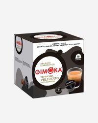 16 קפסולות קפה 100% ערביקה מבית GIMOKA איטליה – ESPRESSO VELLUTATO – למכונת דולצ’ה גוסטו