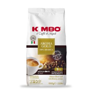 250 גרם פולי קפה Kimbo Aroma Gold 100% Arabica