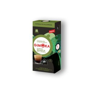 10 קפסולות קפה מבית GIMOKA איטליה – BRASILE למכונת נספרסו