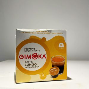 16 קפסולות קפה 100% ערביקה מבית GIMOKA איטליה – CAFFÈ LUNGO – למכונת דולצ’ה גוסטו