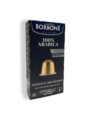 10 קפסולות של CAFFE BORBONE 100% ARABICA