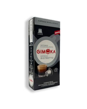 10 קפסולות אלומניום מבית GIMOKA איטליה- ristretto למכונת נספרסו