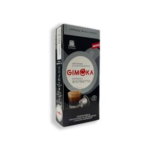 10 קפסולות אלומניום מבית GIMOKA איטליה- ristretto למכונת נספרסו