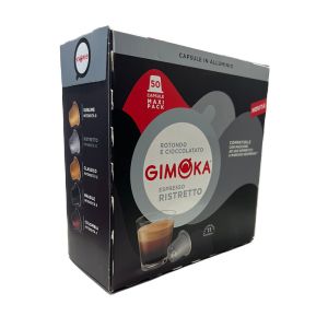 50 קפסולות קפה מבית GIMOKA איטליה – RISTRETTO למכונת נספרסו