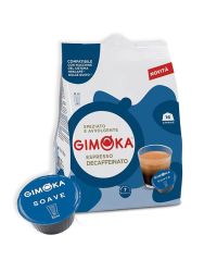 16 קפסולות קפה מבית GIMOKA איטליה – ESPRESSO DECAFFEINATO – למכונת דולצ’ה גוסטו