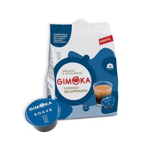 16 קפסולות קפה מבית GIMOKA איטליה – ESPRESSO DECAFFEINATO – למכונת דולצ’ה גוסטו