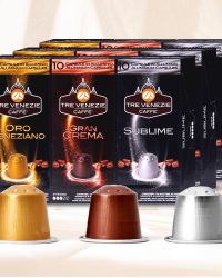 10 קפסולות קפה מבית Tre Venezie למכונת נספרסו – Gran Crema