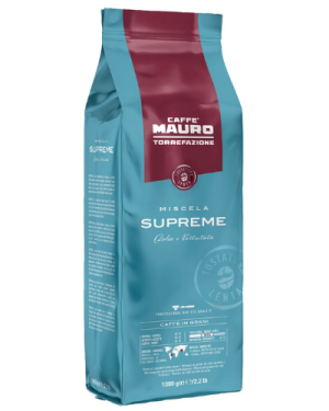 1 ק"ג פולי קפה Mauro Miscela Supreme 80% arabica חוזק 6/10